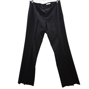 Boss Hugo Boss Pants Womens Size 10 Black Tulea Wool Blend Straight Leg Side Zip